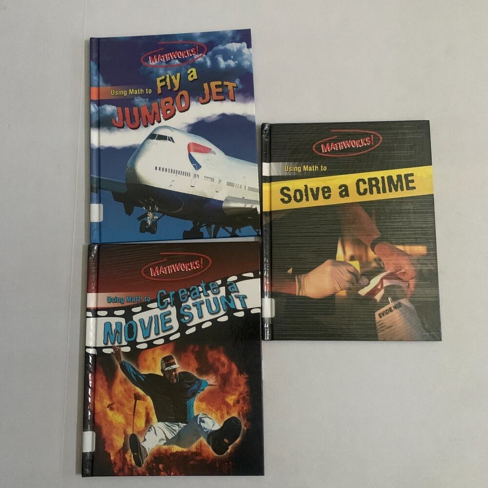 Mathworks! Lot Of 3 Using Math To Fly a Jumbo Jet, Solve a Crime, Create movie